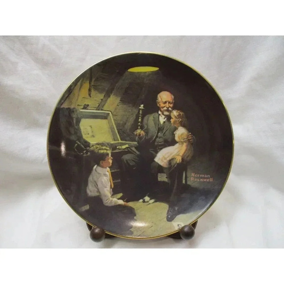 Norman Rockwell, Grandpa's treasure chest, Decorative Plate collectible - Picture 1 of 4